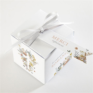 Boîte de dragées confirmation ombrelle - Dessus de la boîte