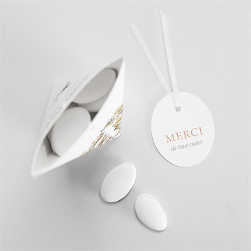 Boîte de dragées confirmation ombrelle - étui - Intérieur de la boîte