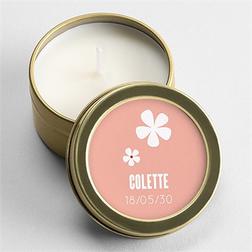 Bougie baptême charité or