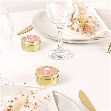 Bougie baptême charité or - Mise en situation