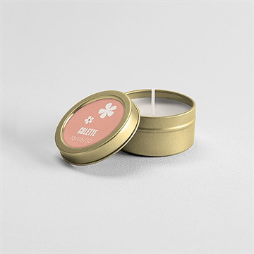 Bougie baptême charité or - Mise en situation