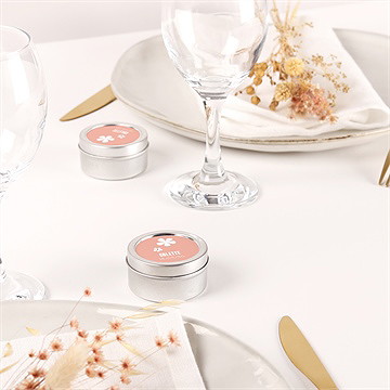 Bougie baptême charité argent - Mise en situation