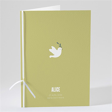 Livret de messe baptême colombe d'espérance