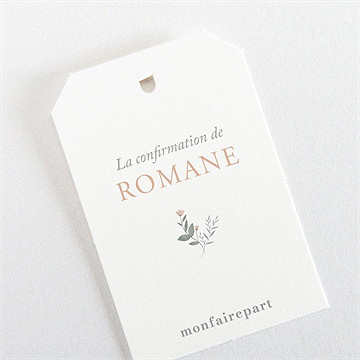 Etiquette confirmation ombrelle - Dos de l'étiquette