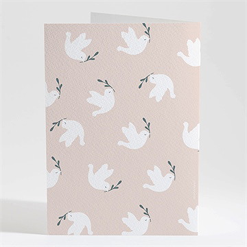 Livret de messe baptême envolée de colombes - Dos du livret