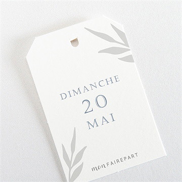 Etiquette confirmation grandeur - Dos de l'étiquette