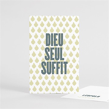 Signet baptême coeur sacré - Recto du signet