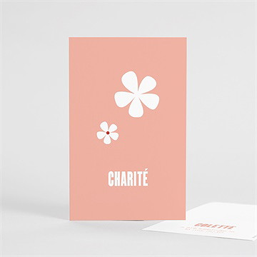 Signet baptême charité portrait - Recto du signet