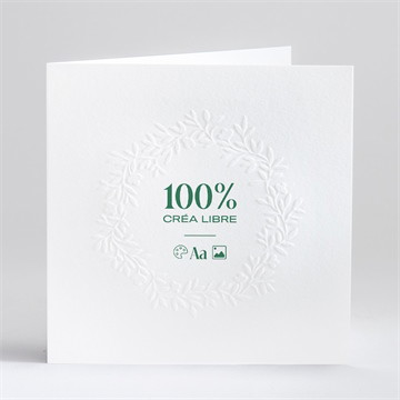 Carte pliée gaufrage