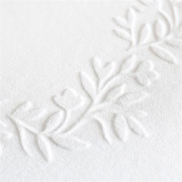 Faire-part mariage vierge gaufrage couronne - Détail du faire-part