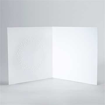 Faire-part mariage vierge gaufrage couronne - Intérieur du faire-part