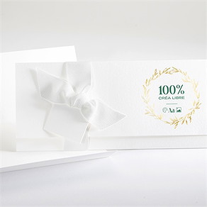 Faire-part mariage création pochette dorure