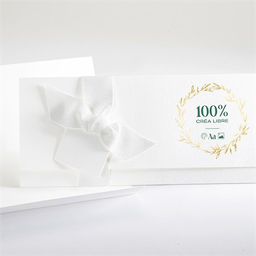 Faire-part mariage création pochette dorure