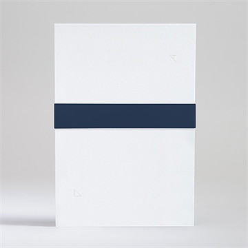 Faire-part mariage vierge initiales argentées - Vue de dos