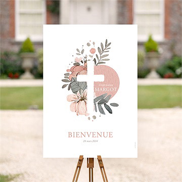 Panneau bienvenue confirmation espérance - Mise en situation