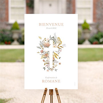 Panneau bienvenue confirmation ombrelle - Mise en situation