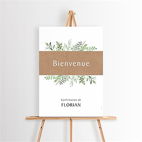 Panneau bienvenue confirmation salut des ames