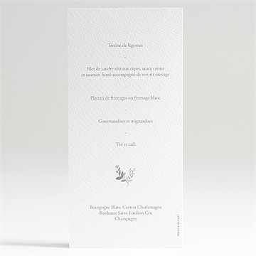 Menu confirmation ombrelle - Dos du menu