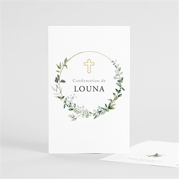 Signet confirmation belle poésie portrait - Recto du signet