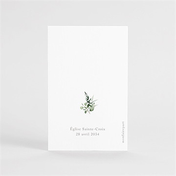 Signet confirmation belle poésie portrait - Dos du signet