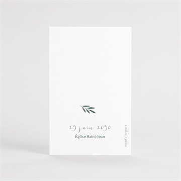 Signet confirmation l'olivier portrait - Dos du signet