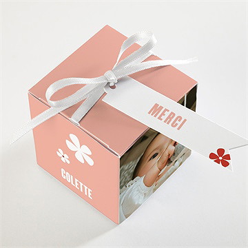 Boîte de dragées baptême charité - Dessus de la boîte