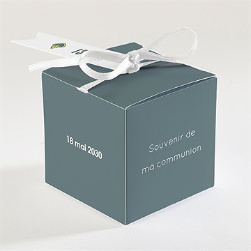 Boîte de dragées communion protection - Dos de la boîte