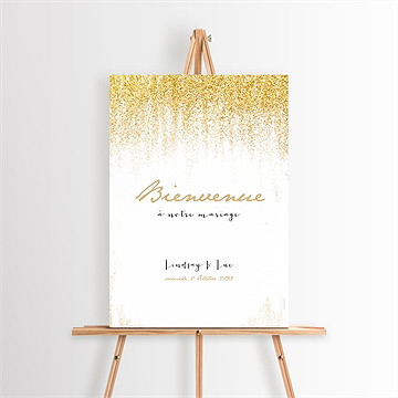 Panneau bienvenue pluie d'or
