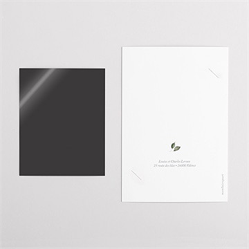 Faire-part profession de foi affirmation duo - Dos du faire-part