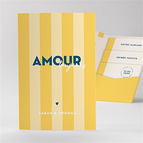 Faire-part mariage amour d'été