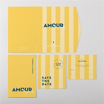 Faire-part mariage amour d'été - Vue ensemble extérieur