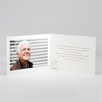 Remerciement décès roseaux aquarelle - Intérieur du remerciement