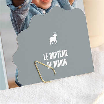 Faire-part de baptême mon berger - Détail du faire-part