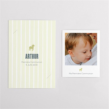 Faire-part communion agneau - Vue d'ensemble