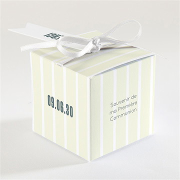 Boîte de dragées communion agneau - Dos de la boîte