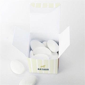 Boîte de dragées communion agneau - Intérieur de la boîte