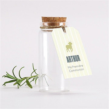 Mignonette communion agneau étiquette