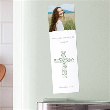 Signet profession de foi croix nature