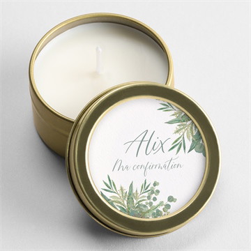 Bougie confirmation reflet d'une croix