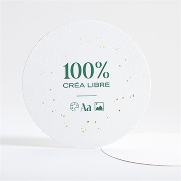 Faire-part confirmation vierge personnalisable rond