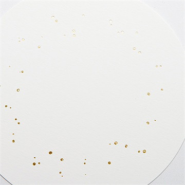 Faire-part confirmation vierge personnalisable rond - Détail du faire-part