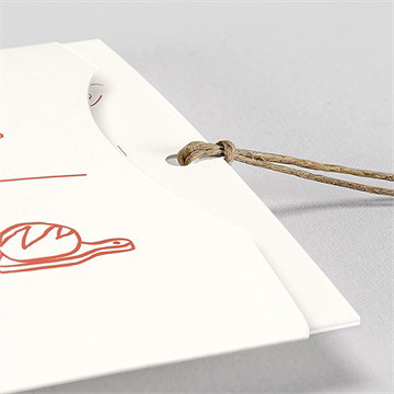 Faire-part mariage a l'italienne pochette duo - Détail du faire-part