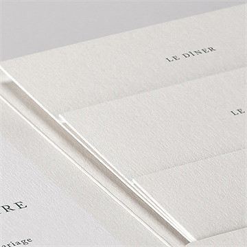 Faire-part mariage vigne pocketfold - Détail du faire-part