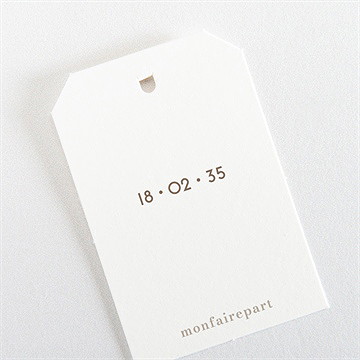 Etiquette baptême ours en rayures - Dos de l'étiquette