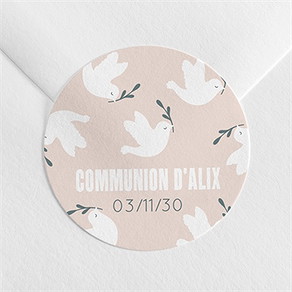 Sticker communion vol de colombes