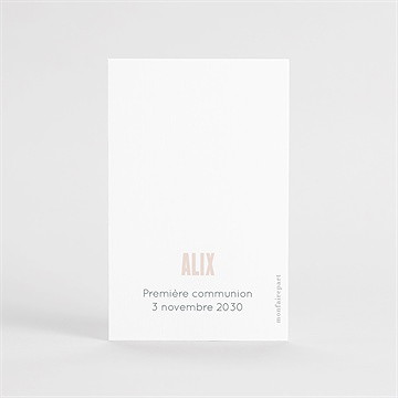 Signet communion vol de colombes - Dos du signet