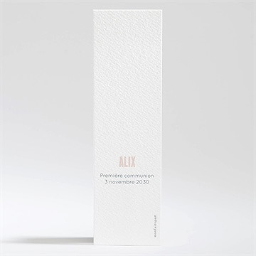 Signet communion vol de colombes marque-page - Dos du signet