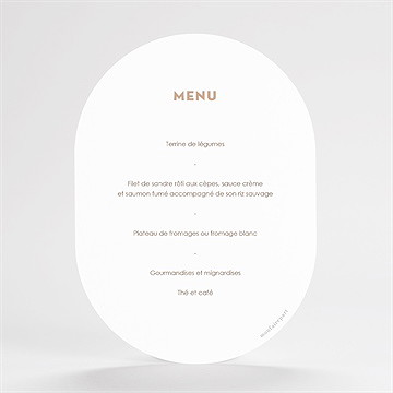 Menu baptême ours en rayures - Dos du menu