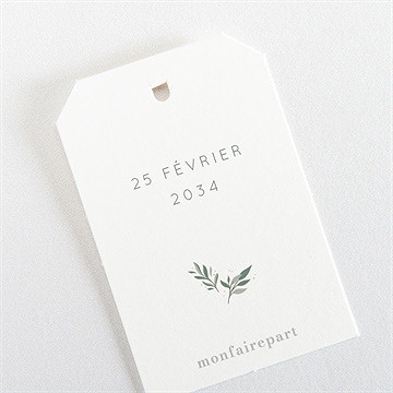 Etiquette baptême petite église - Dos de l'étiquette