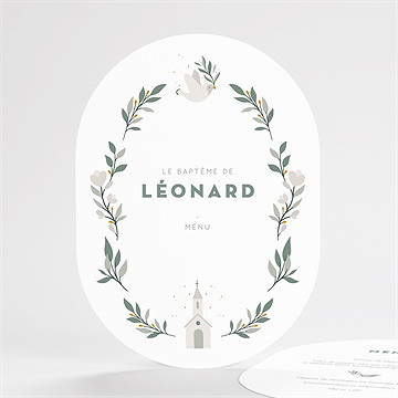 Menu baptême petite église - Mise en situation